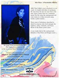 Back Cover of Sid's Place novel.